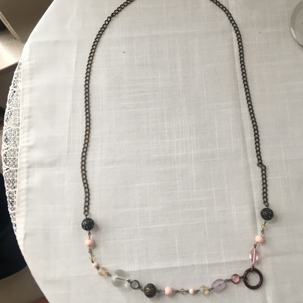 Long costume jewelry necklace